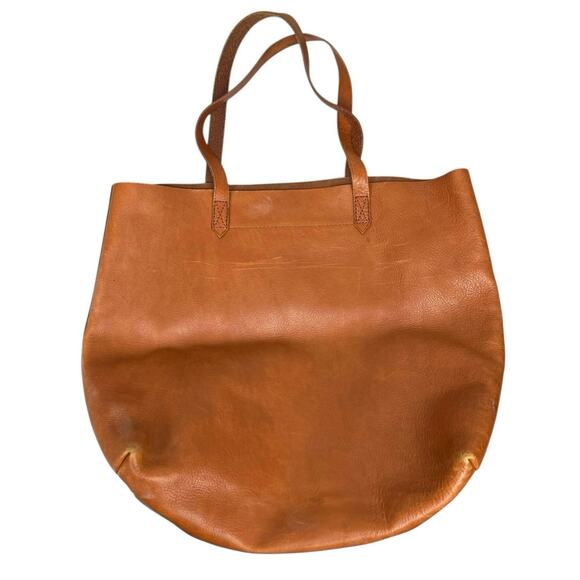 Madewell Women's Brown Vegan Leather Double Strap Travel Tote Hand Shoulder Bag - Picture 3 of 7